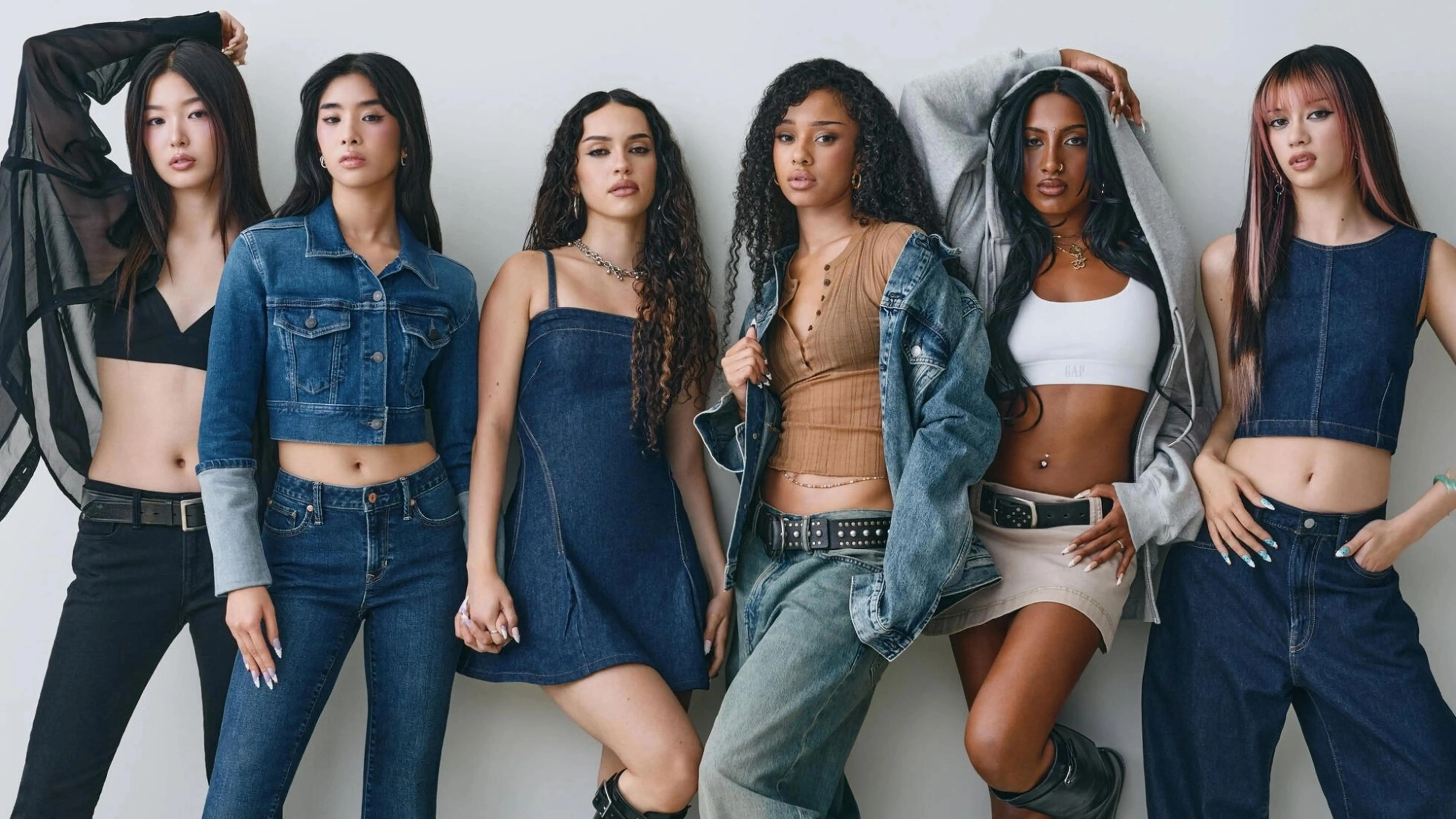 KATSEYE x GAP jeans collaboration.