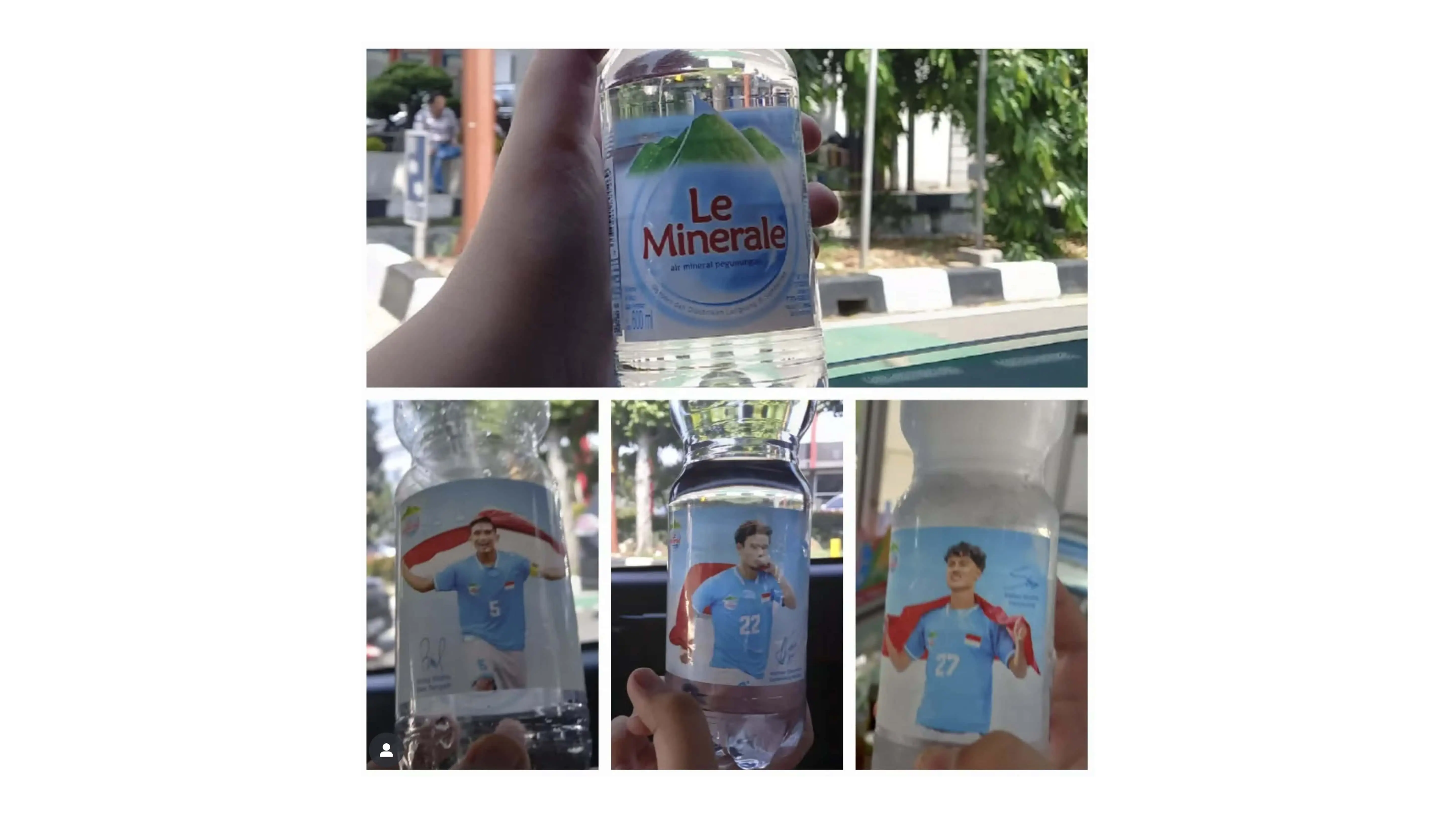 A packaging collaboration of le minerale with indonesia’s national football team.