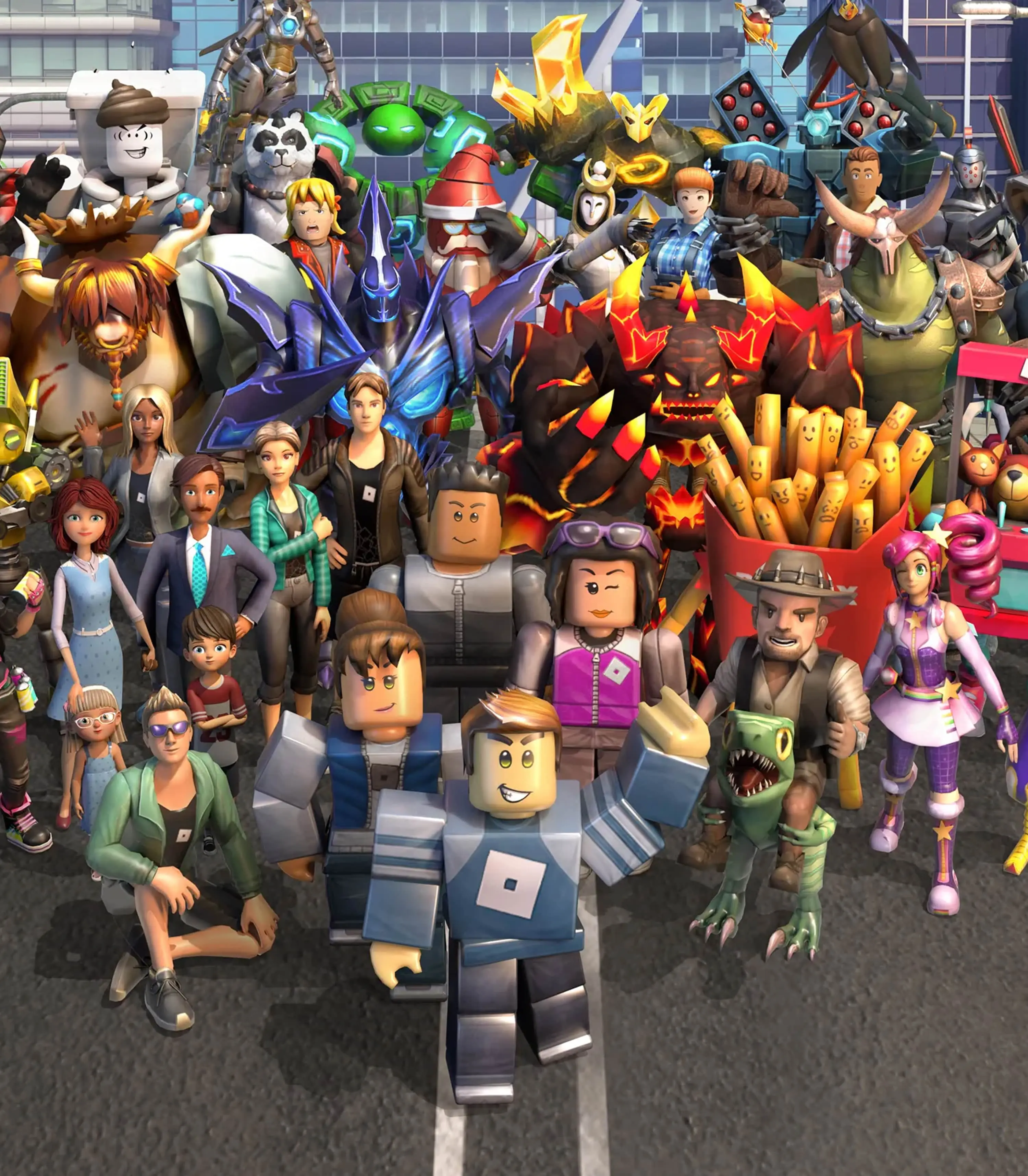 A poster of roblox character.