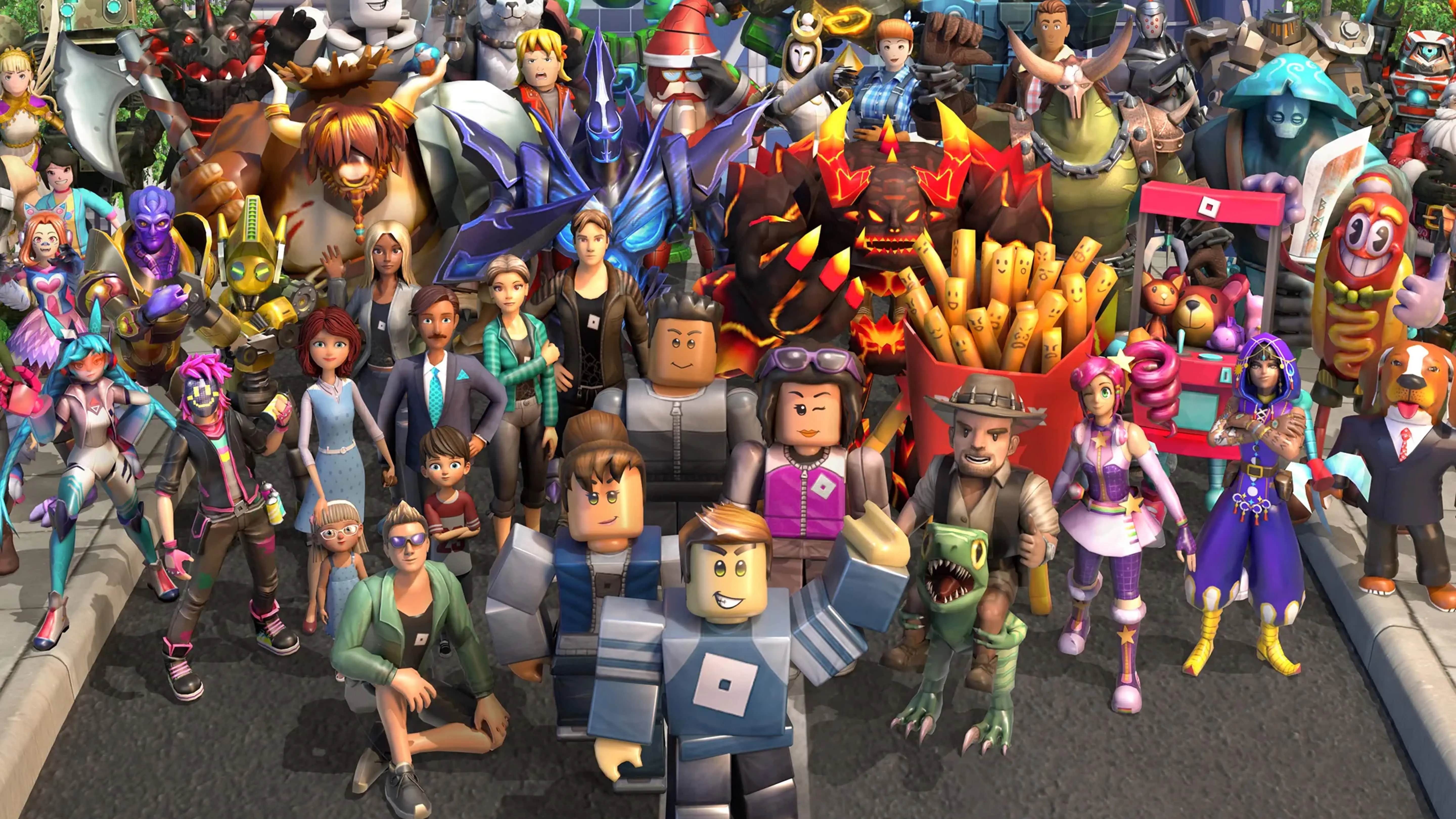 A poster of roblox character.